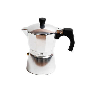 Coffee Culture Aluminium 3-Cup Espresso Stovetop Coffee Maker - Silver