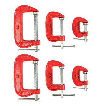 3pc C Clamp Set 25/50/70mm 2 Pack