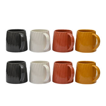 2x 4pc Coffee Culture and Tea Drinking Mug Set 450mL Assorted