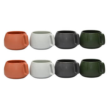 2x 4pc Coffee Culture 450ml Ceramic Coffee & Tea Mug - Terrance