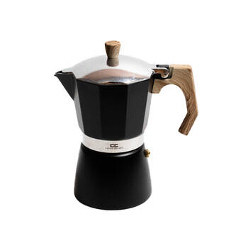 Coffee Culture Aluminium 6-Cup Espresso Stovetop Coffee Maker - Black