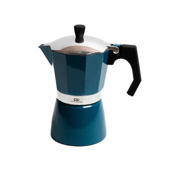 Coffee Culture Aluminium 6-Cup Espresso Stovetop Coffee Maker - Blue