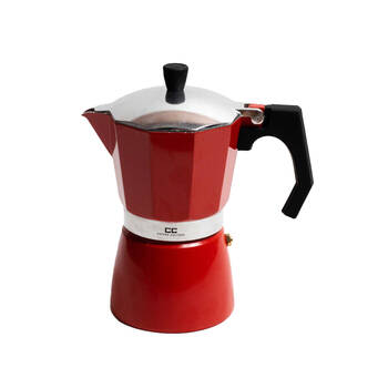 Coffee Culture Aluminium 6-Cup Espresso Stovetop Coffee Maker - Red