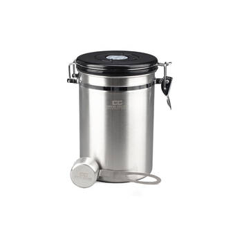 Coffee Culture Large Coffee Canister 13x19cm - Silver