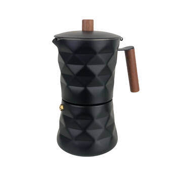 Coffee Culture Diamond Stainless Steel Espresso Moka Pot - Matte Black