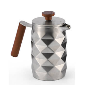 Coffee Culture Diamond Stainless Steel French Press 600ml - Matt Silver