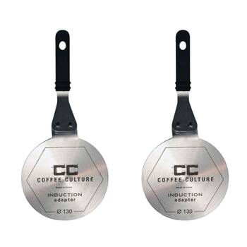2PK Coffee Culture Stainless Steel Induction Plate 13cm - Black