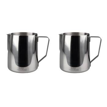 2PK Coffee Culture Stainless Steel 600ml Milk Frothing Jug - Silver