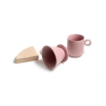 Coffee Culture 320ml Ceramic Pour Over Coffee Dripper Set - Pink