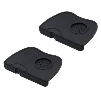 2PK Coffee Culture Silicone Tamper Mat 17.5x12.5cm - Black