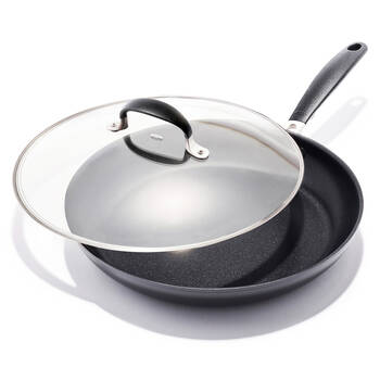 OXO 30cm Aluminium Good Grips Nonstick Frying Pan Skillet w/  Lid Grey