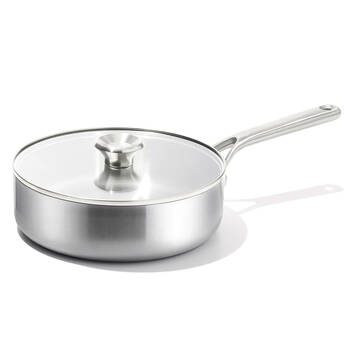 OXO 24cm Stainless Steel Mira Series 3.3qt Saute & Lid Silver