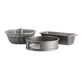 3pc KitchenAid Non-Stick Aluminised Steel Bakeware Set Grey
