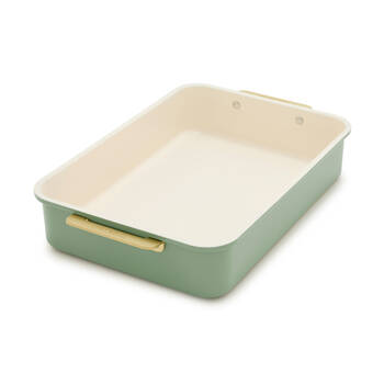 Greenpan Reserve Retangular Cakepan Ceramic Non-Stick Baking Pan Sage Green