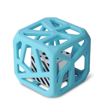 Malarkey Kids Chew Cube Baby/Infant Sensory Rattle/Teether Toy Blue
