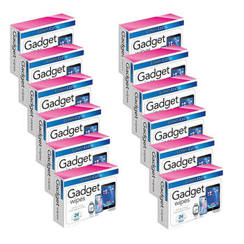 12x 24pc CompuClean Gadget Electronic Screen Cleaning Wipes w/ Clip Strip