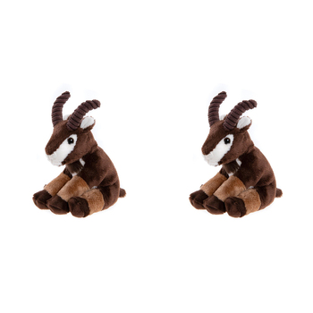 2PK Charlie Bears Cuddle Cub Mountain Goat Kids Soft Play Toy 0m+ - Brown