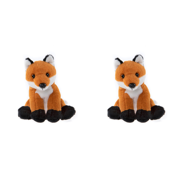 2PK Charlie Bears Cuddle Cub Fox Kids Soft Play Toy 0m+ - Orange