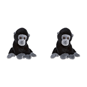 2PK Charlie Bears Cuddle Cub Gorilla Kids Soft Play Toy 0m+ - Black