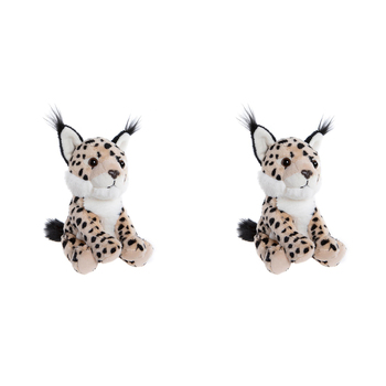 2PK Charlie Bears Cuddle Cub Lynx Kids Soft Play Toy 0m+
