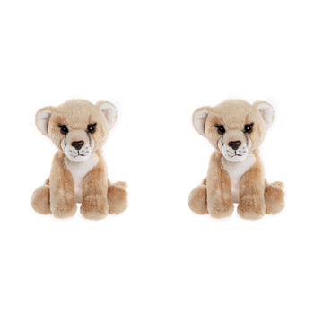 2PK Charlie Bears Cuddle Cub Lioness Kids Soft Play Toy 0m+ - Brown