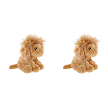 2PK Charlie Bears Cuddle Cub Lion Kids Soft Play Toy 0m+ - Brown