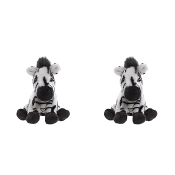 2PK Charlie Bears Cuddle Cub Zebra Kids Soft Play Toy 0m+ Black/White