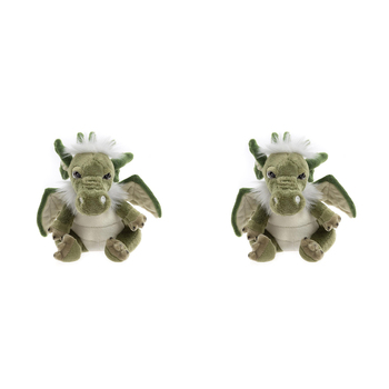 2PK Charlie Bears Cuddle Cub Signals Dragon Kids Soft Play Toy 0m+ - Green