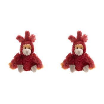 2PK Charlie Bears Cuddle Cub Firebird Kids Soft Play Toy 0m+ - Red