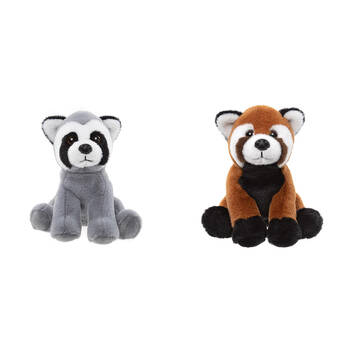 2pc Charlie Bears Cuddle Cub Raccoon & Red Panda 14cm Baby/Infant Plush Toy 0y+