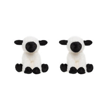 2PK Charlie Bears Kids Plush Toy Lamb Cuddle Club Collection 0Y+ White