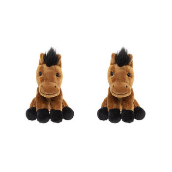 2PK Charlie Bears Kids Plush Toy Chestnut Horse Cuddle Club 0Y+ Brown;