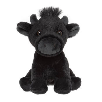 Charlie Bears Kids Plush Toy Belted Cow Cuddle Club Collection 0Y+ Black