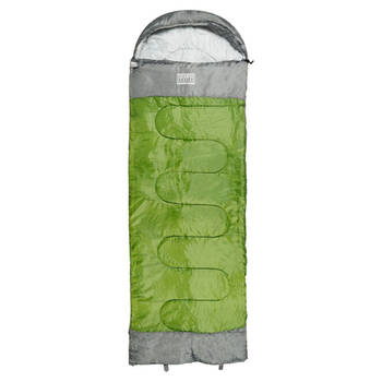 Cockatoo Burrum Hooded Sleeping Bag 10–15 °C 215x70cm Green and Grey