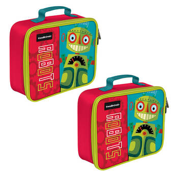 2PK Crocodile Creek Robot Lunchbox - Red/Green