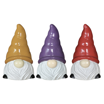 Northcote Pottery Gnome Bob Garden Decor Large Hat 20Cm Purple/Orange/Red