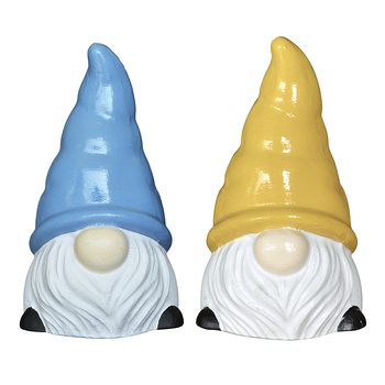Northcote Pottery Gnome Bob Garden Decor Large Hat 20cm Yellow/Blue