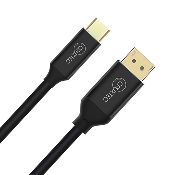 Cruxtec USB Type-C Male to Displayport V1.4 Male 1m Cable - Black