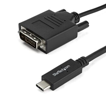 Star Tech 6.6 ft / 2 m USB-C to DVI Cable - 1920 x 1200 - Black