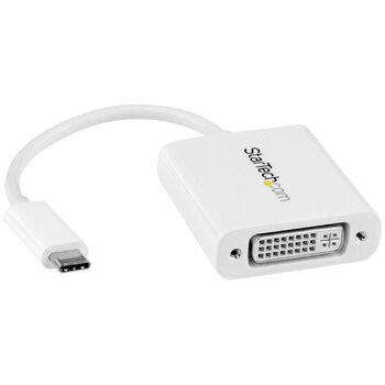 Star Tech USB Type-C to DVI adapter - USB-C to Video Converter - White