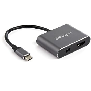 Star Tech USB C Multiport Video Adapter - HDMI or Mini DisplayPort HDR