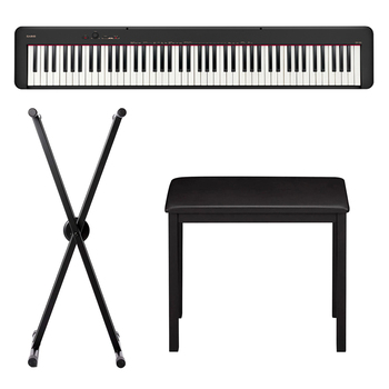 Casio CDPS105 88-Key Electric Piano With Braced Stand And Stool Black