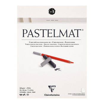 Clairefontaine Pastelmat Pastel Paper Pad No.3 12 Sheets 18x24cm 360gsm