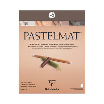 Clairefontaine Pastelmat Pastel Paper Pad No.2 12 Sheets 360gsm 24x30cm