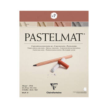 Clairefontaine Pastelmat Pastel Paper Pad No.7 12 Sheets 24x30cm Assorted