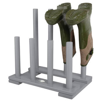 Esschert Design Wooden Boot Rack Shoe Stand 41.8x41.9cm Grey