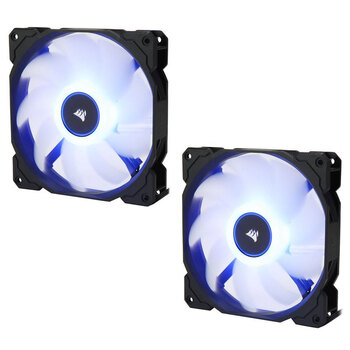 2PK Corsair Air Flow AF140 140mm Low Noise LED Cooling Fan for PC Case - Blue