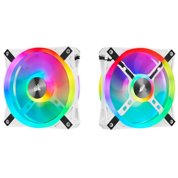 Corsair iCUE QL120 RGB 120mm Cooling Fan for Gaming PC Case - White