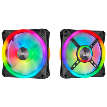 Corsair iCUE QL120 RGB 120mm PWM Cooling Fan for Gaming PC Case - Black
