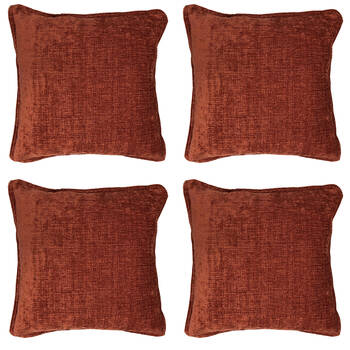 4PK Jason Commercial Parker Cushion Filled 44x44cm Russet